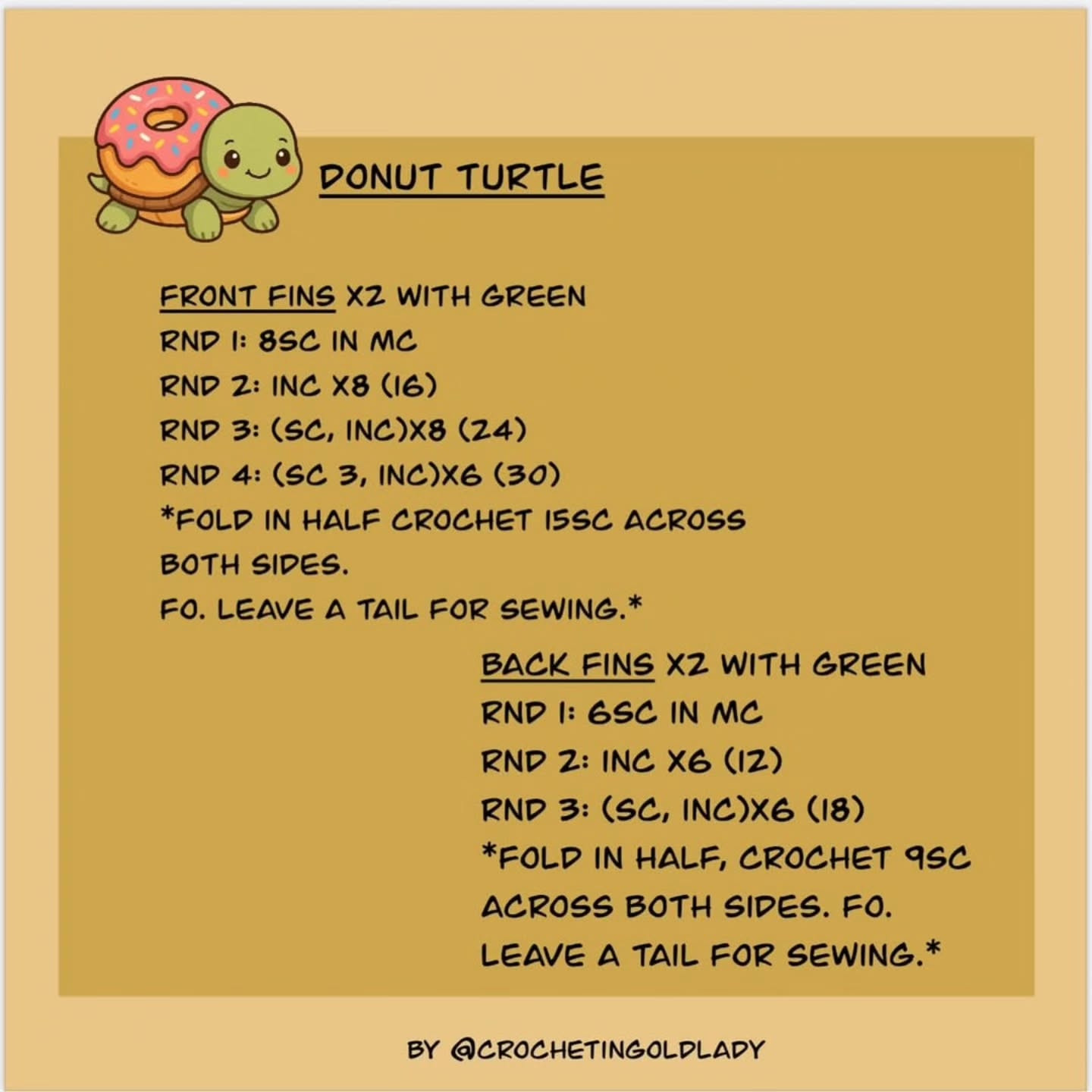 Crochet a Cute Donut Turtle with This Free Pattern