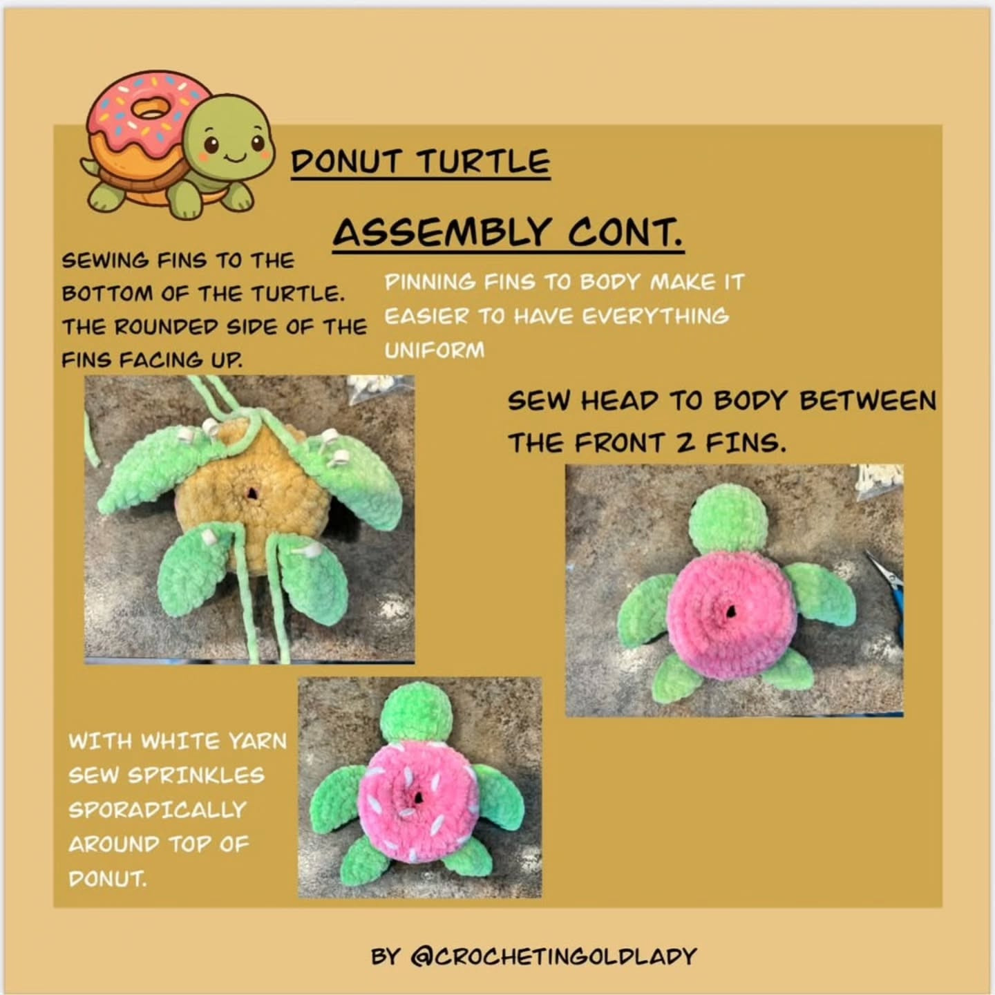 Crochet a Cute Donut Turtle with This Free Pattern