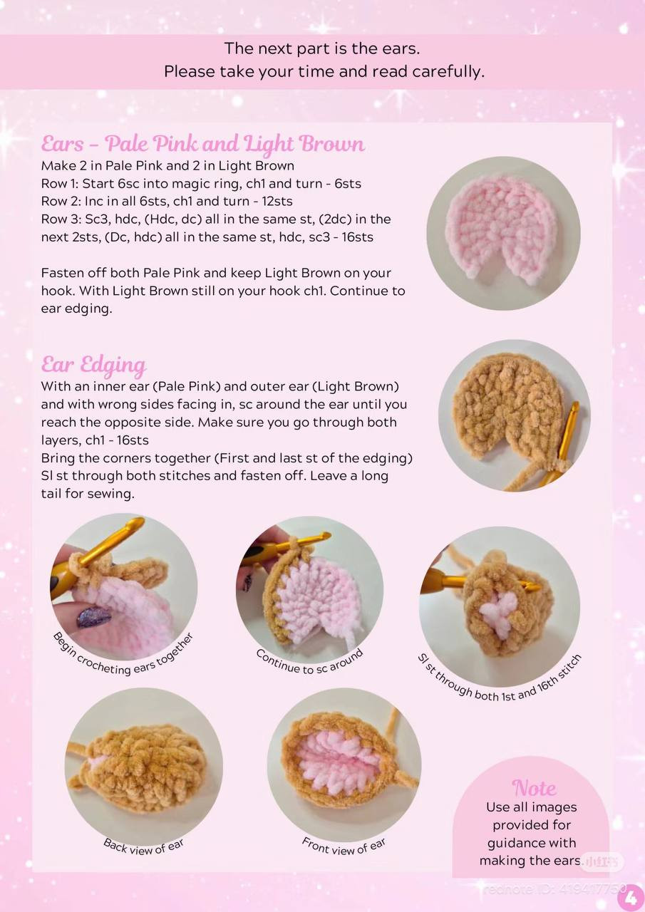 Crochet Chart for "Niamh the Fawn" with Floral Crown
