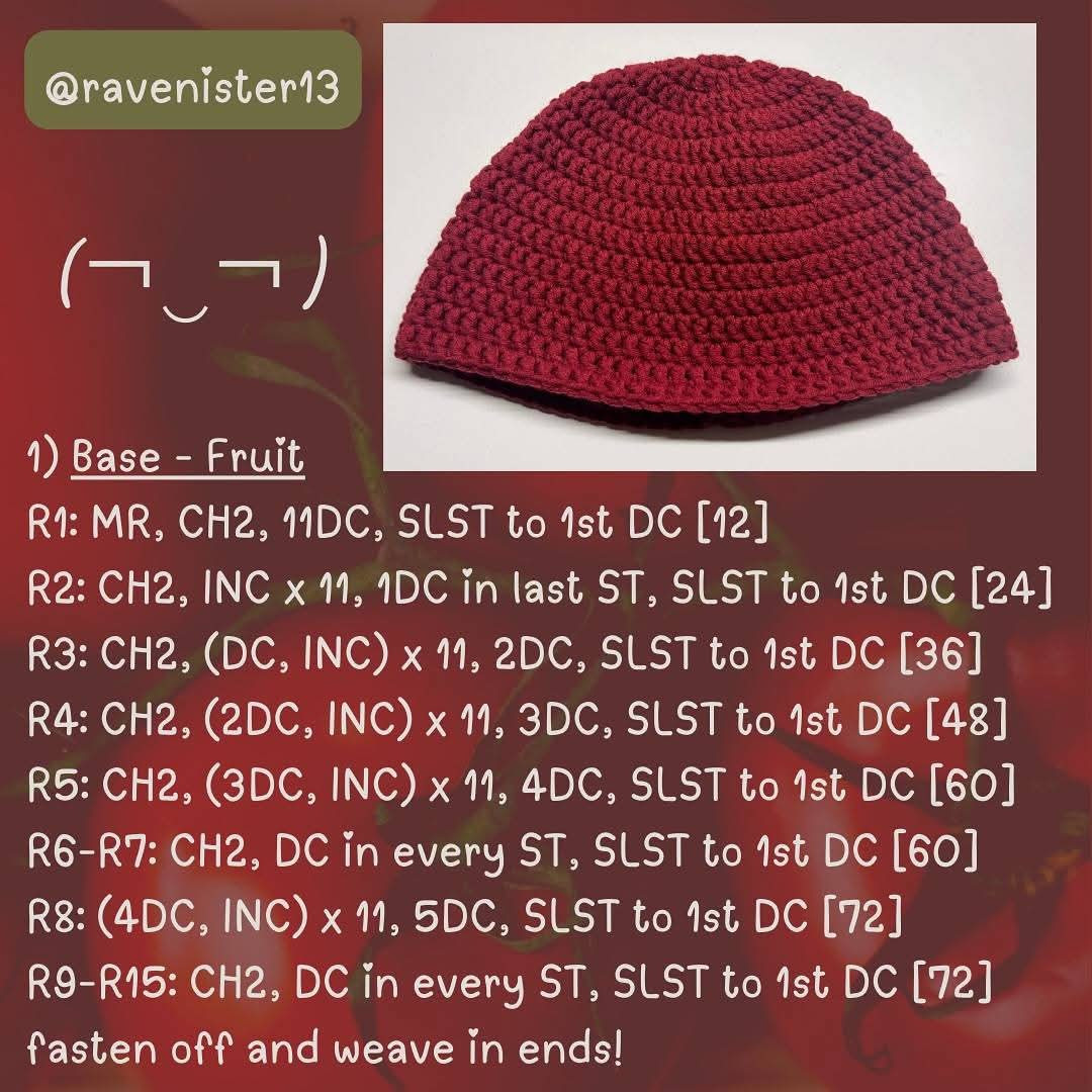 Crochet Hats with Unique Fruit-Inspired Designs