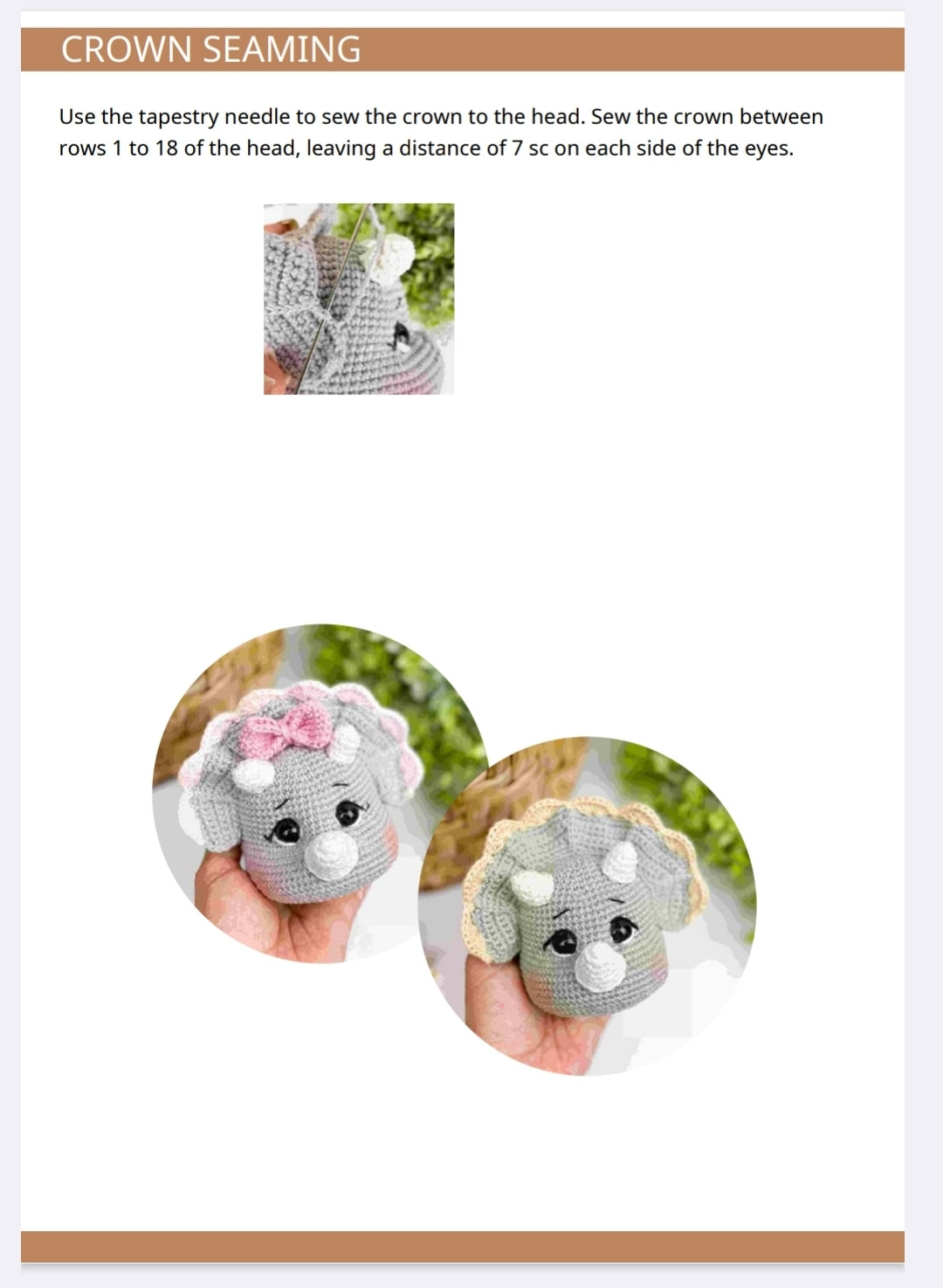 Crochet Pattern Abbreviations for Dinosaur Amigurumi