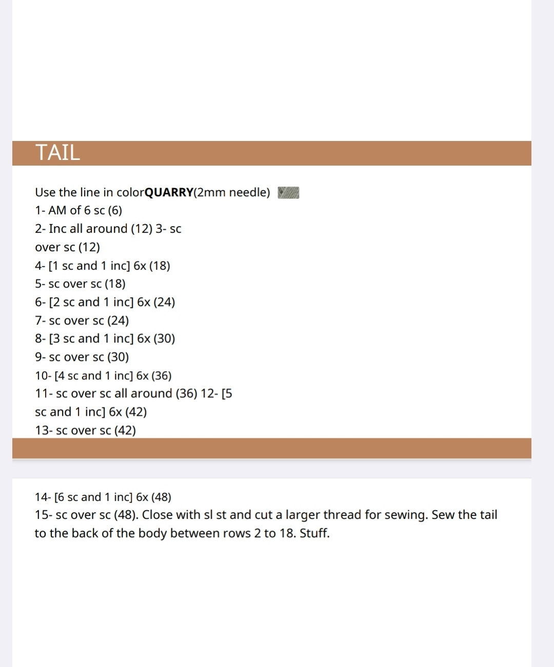Crochet Pattern Abbreviations for Dinosaur Amigurumi