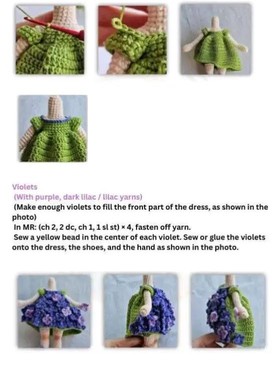 Crochet Pattern: Adorable Doll with Floral Dress