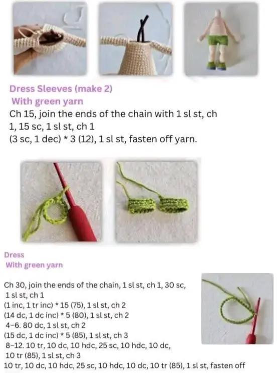 Crochet Pattern: Adorable Doll with Floral Dress