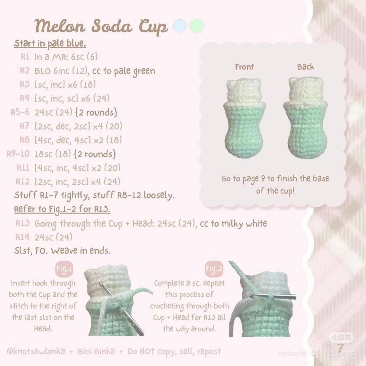 Crochet Pattern: Adorable Milkshake Amigurumi with Cute Faces