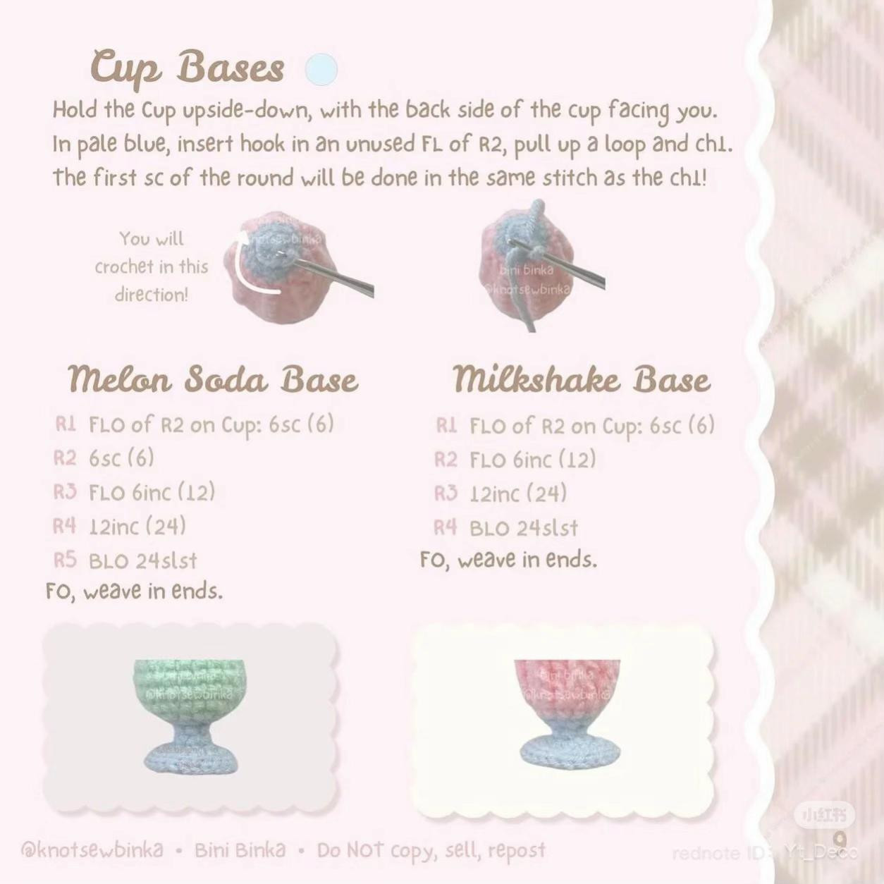 Crochet Pattern: Adorable Milkshake Amigurumi with Cute Faces
