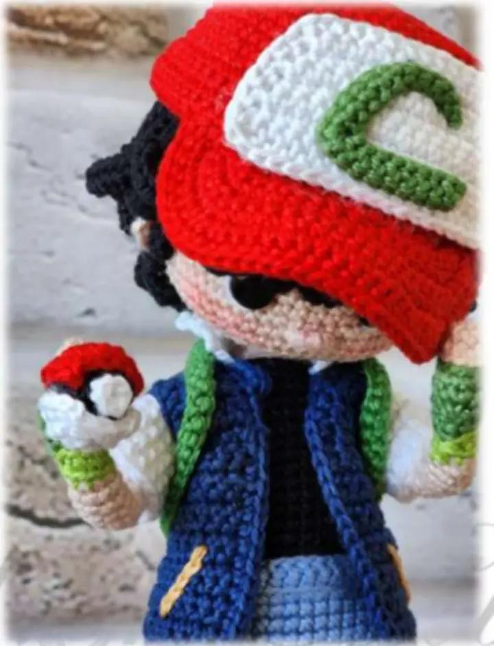 Crochet Pattern: Ash Ketchum and Pokémon Amigurumi Set