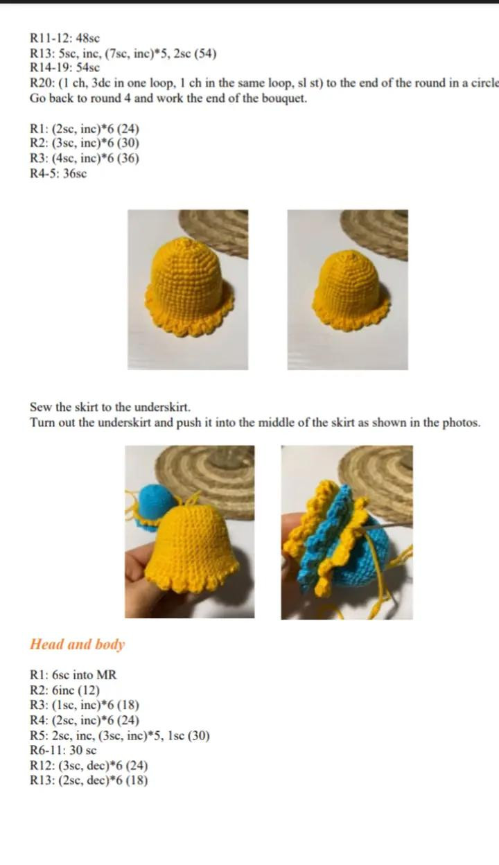 Crochet Pattern: Flower Girl with Removable Hat