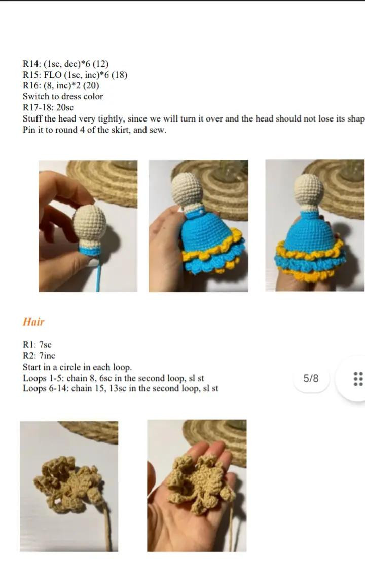 Crochet Pattern: Flower Girl with Removable Hat