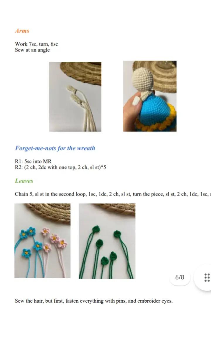 Crochet Pattern: Flower Girl with Removable Hat