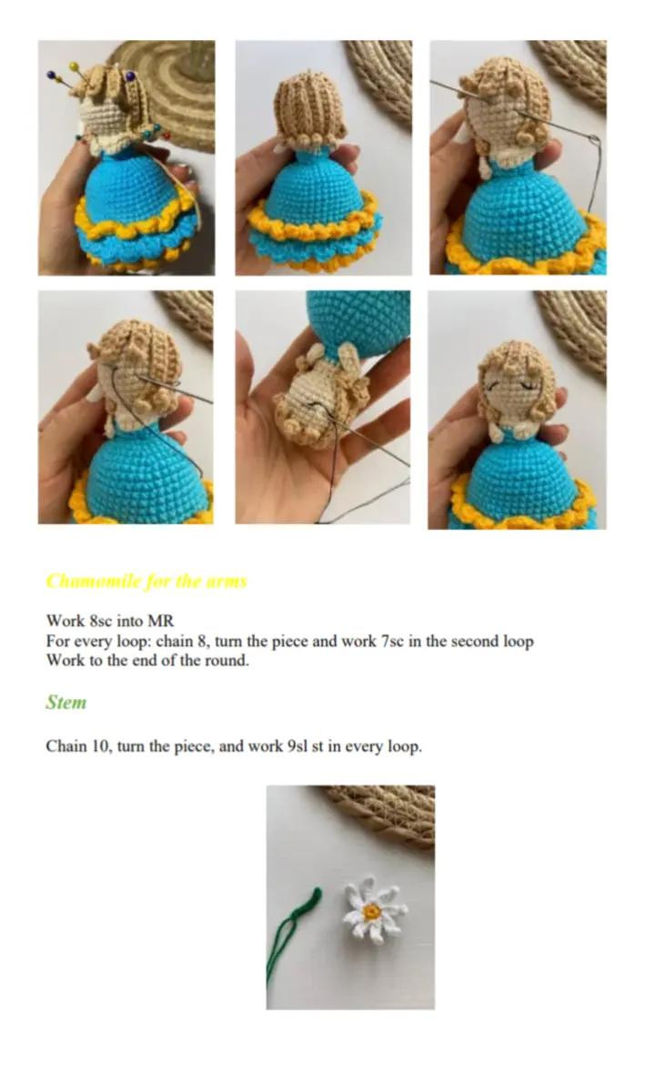 Crochet Pattern: Flower Girl with Removable Hat