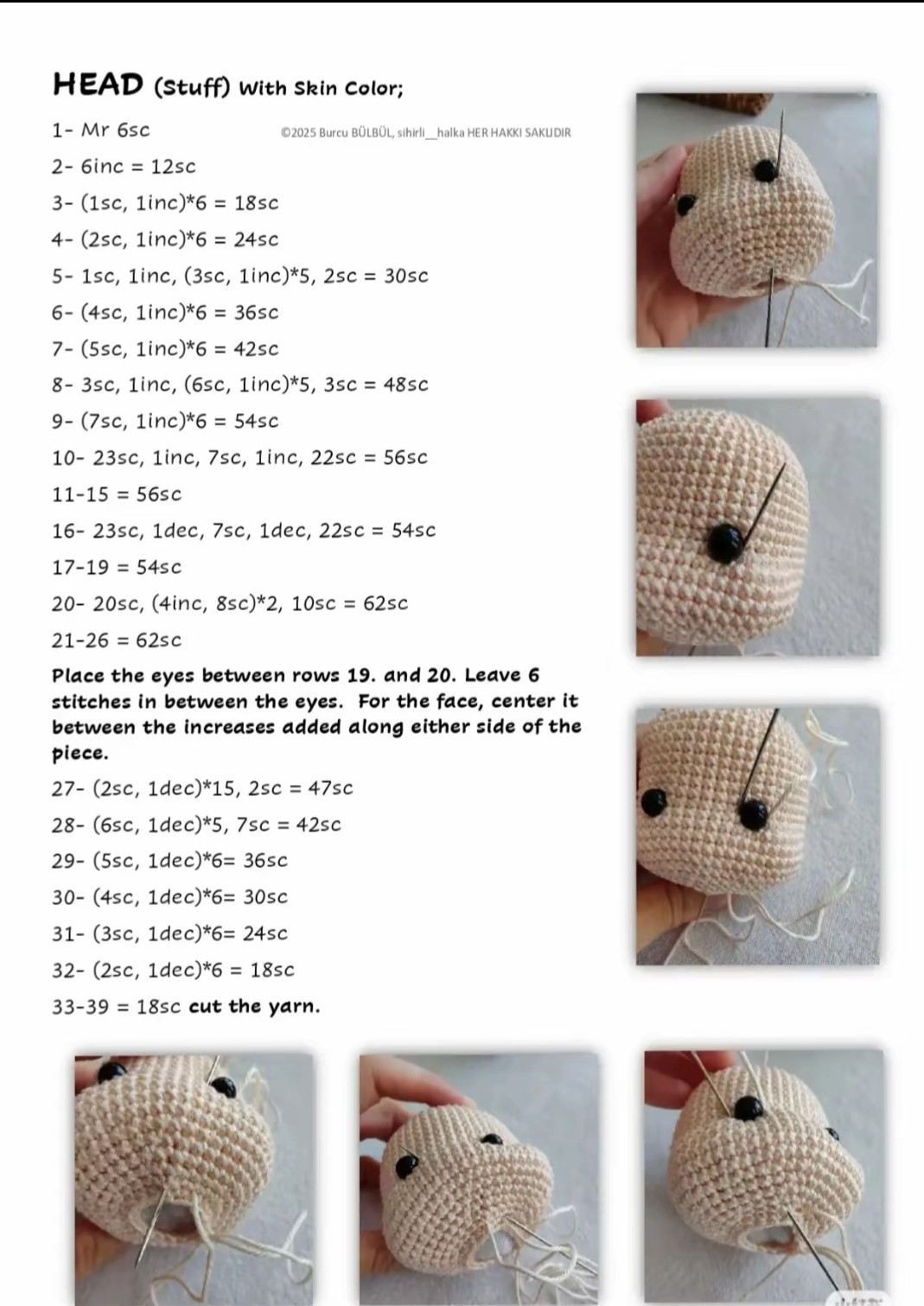 Crochet Pattern for a Colorful Doll with Hat and Skirt