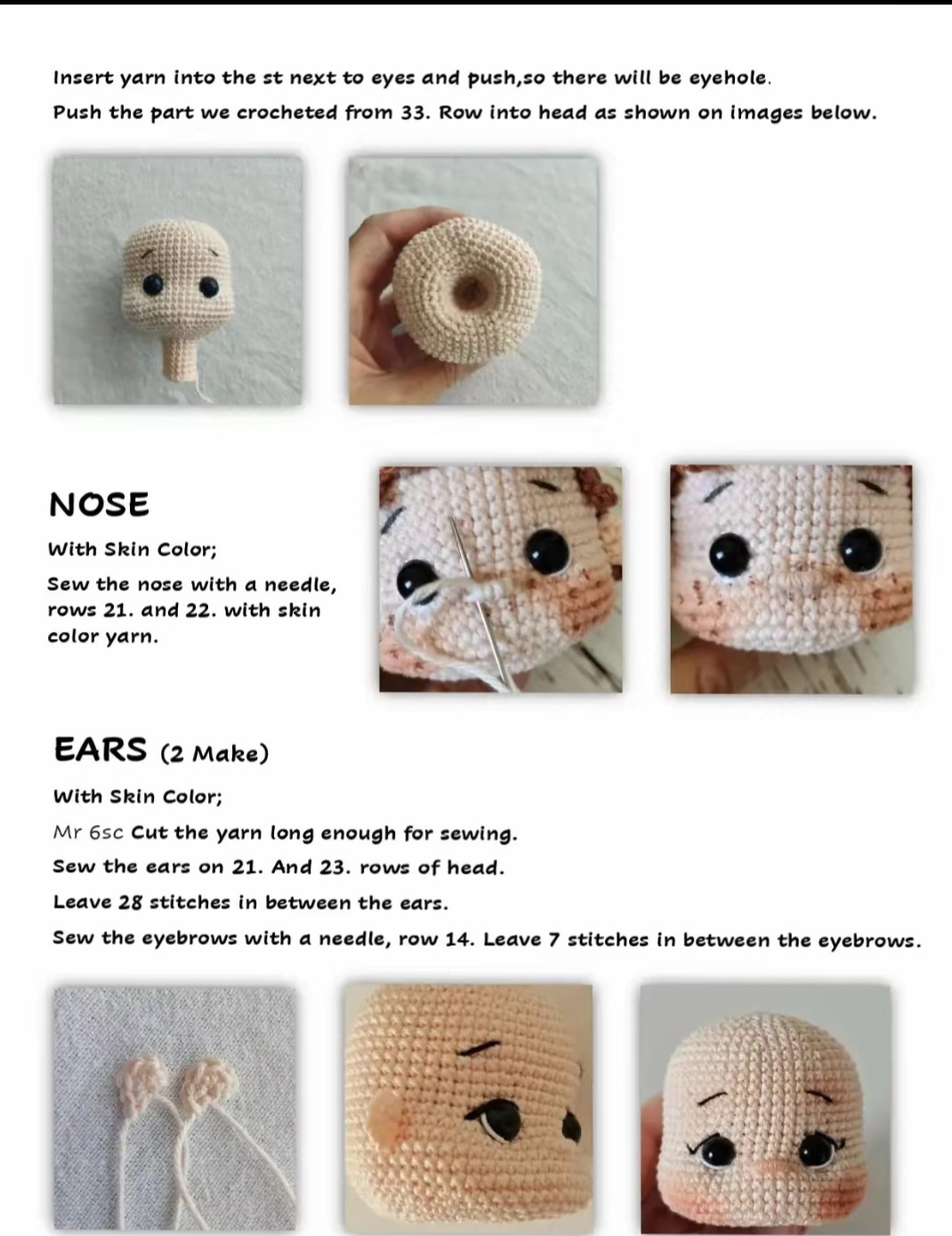 Crochet Pattern for a Colorful Doll with Hat and Skirt