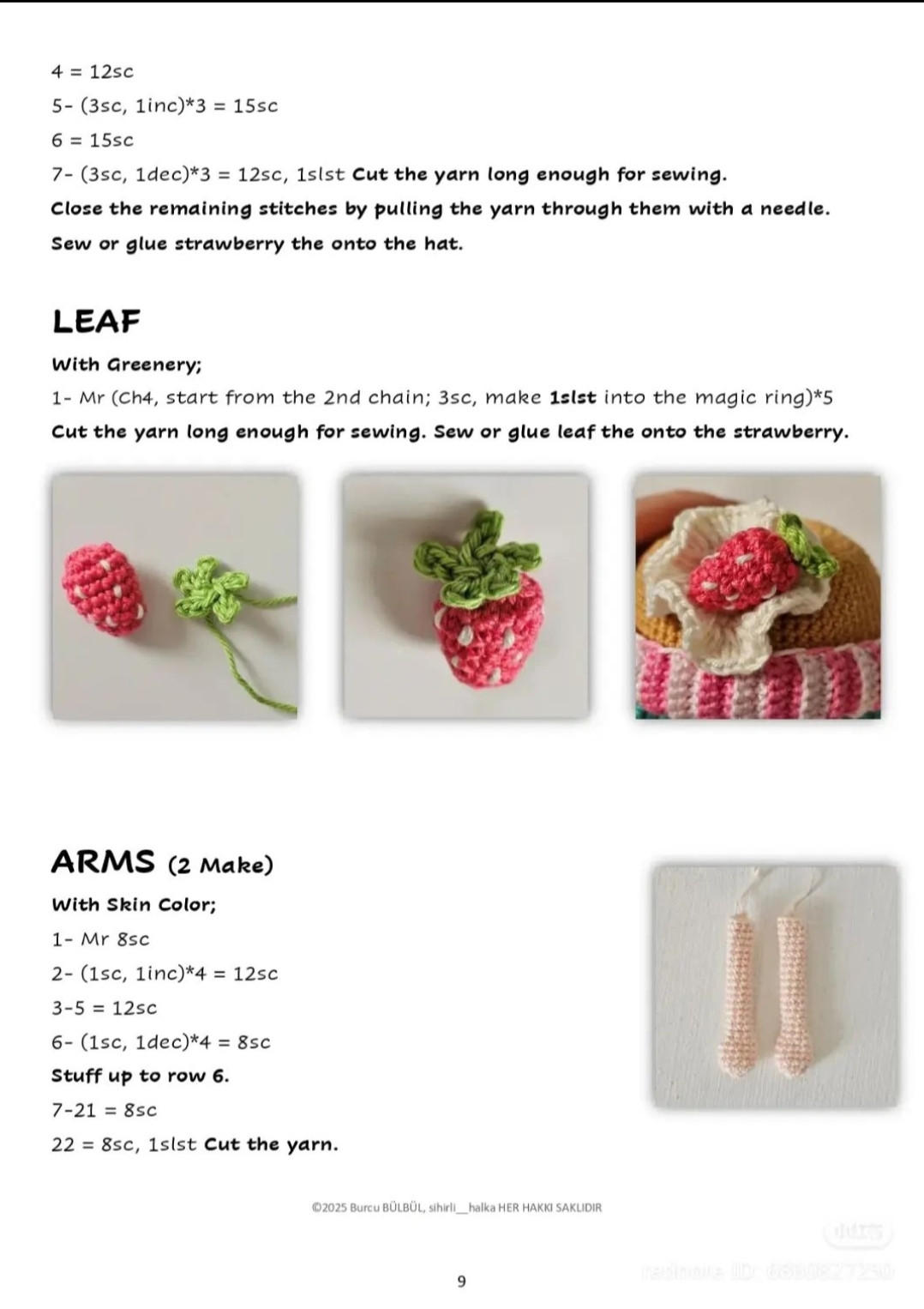 Crochet Pattern for a Colorful Doll with Hat and Skirt