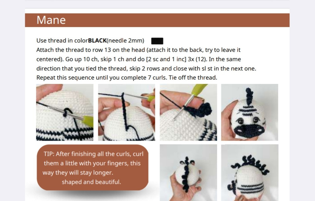 Crochet Pattern for Adorable Amigurumi Zebra Toy
