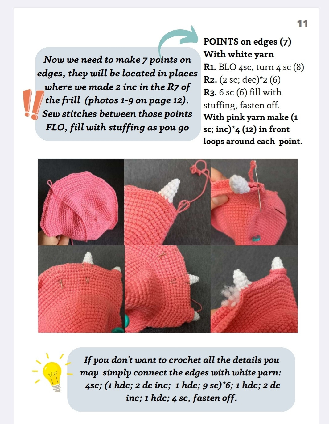 Crochet Pattern for Adorable Baby Triceratops Stacking Toy