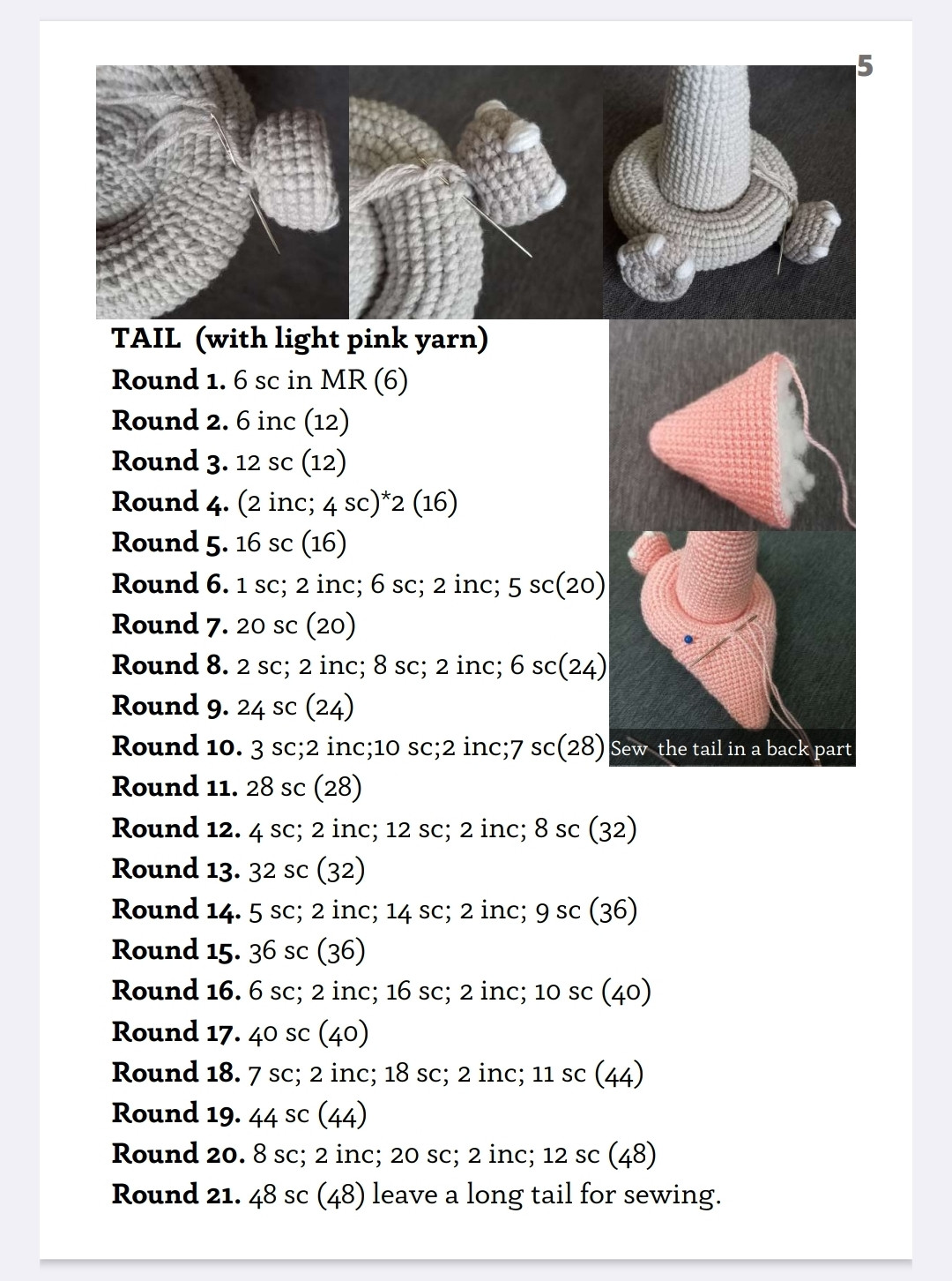 Crochet Pattern for Adorable Baby Triceratops Stacking Toy