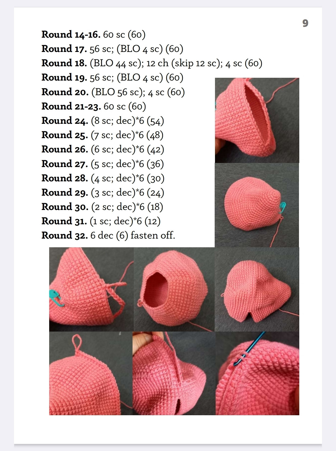 Crochet Pattern for Adorable Baby Triceratops Stacking Toy