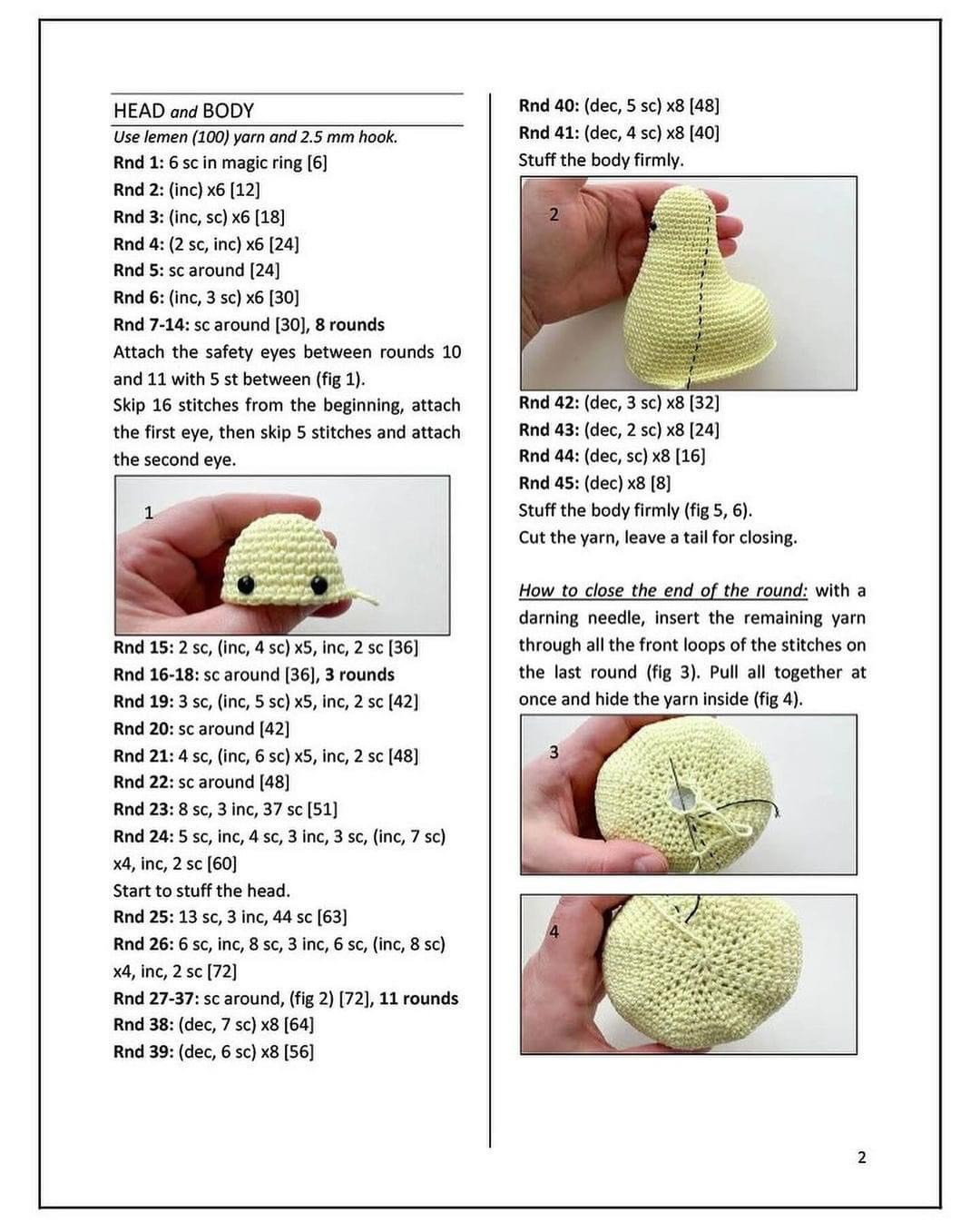 Crochet Pattern for Adorable Duckling with Hat and Accessories