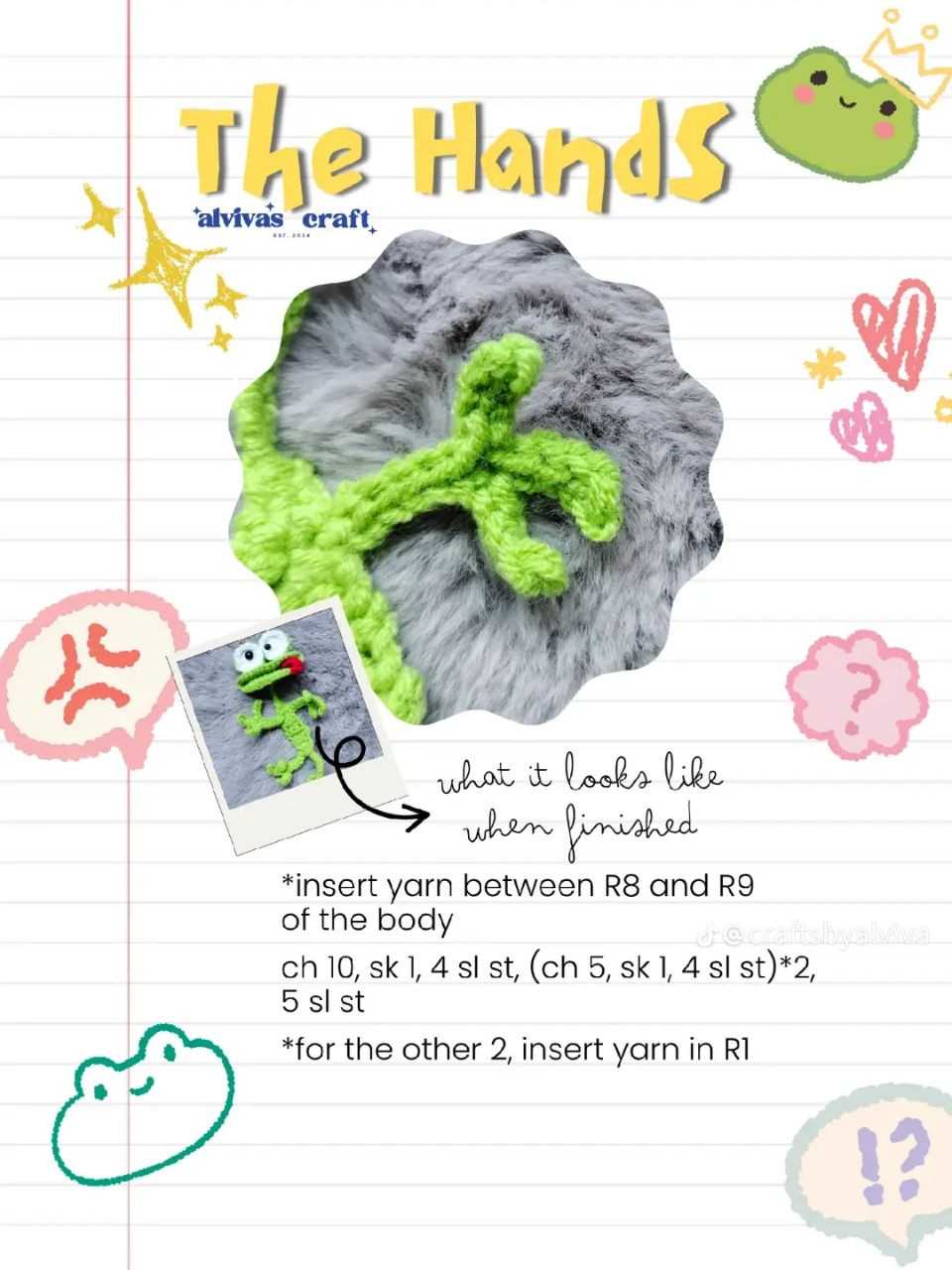 Crochet Pattern for Adorable Funny Frog Keychains