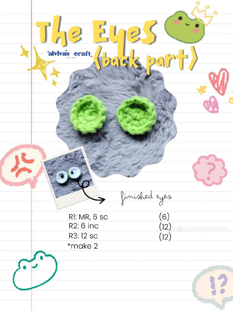 Crochet Pattern for Adorable Funny Frog Keychains