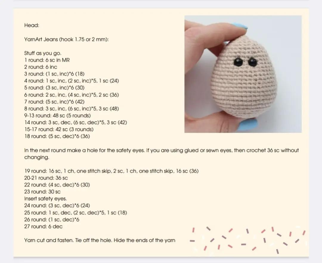 Crochet Pattern for Adorable Pink Sheep with Heart Accent