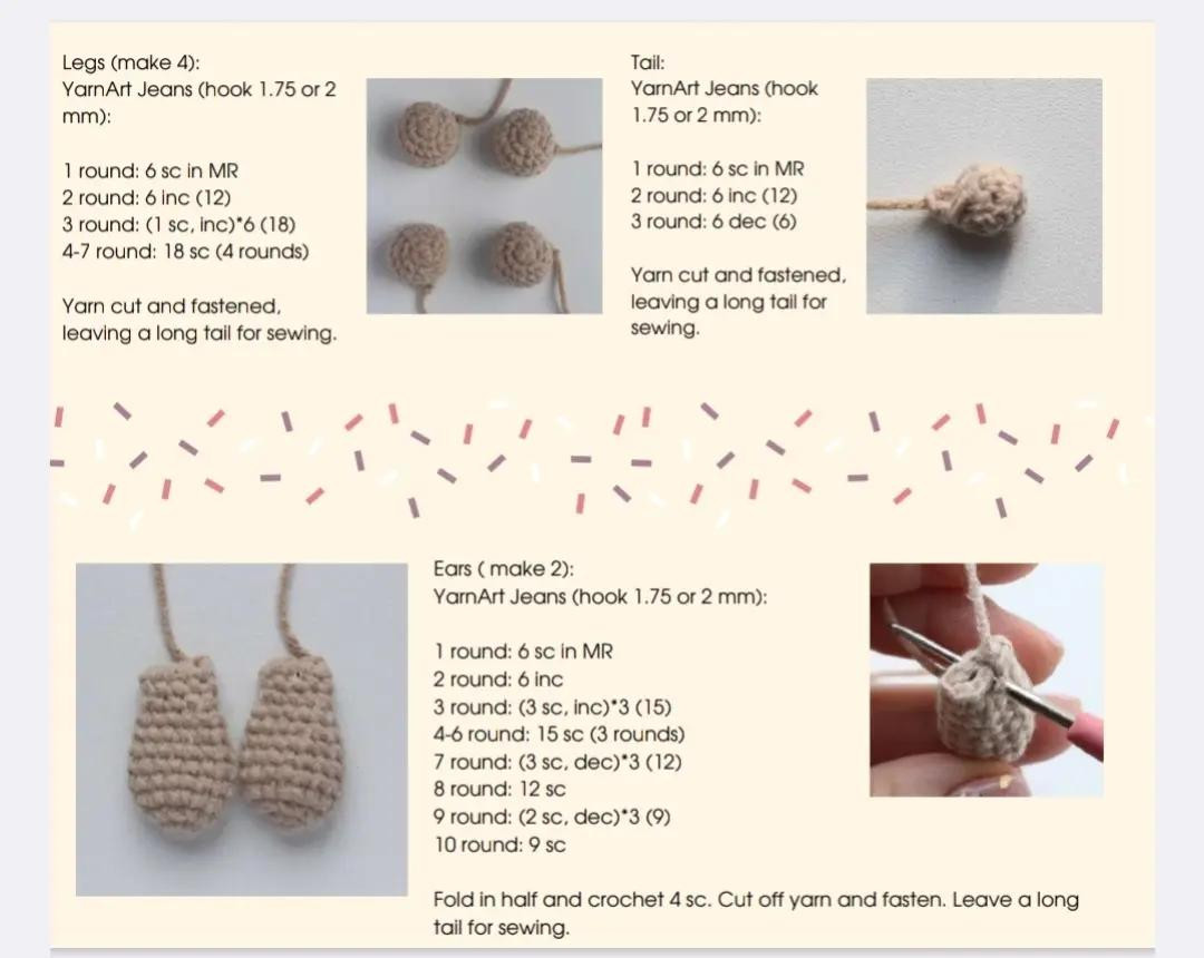 Crochet Pattern for Adorable Pink Sheep with Heart Accent