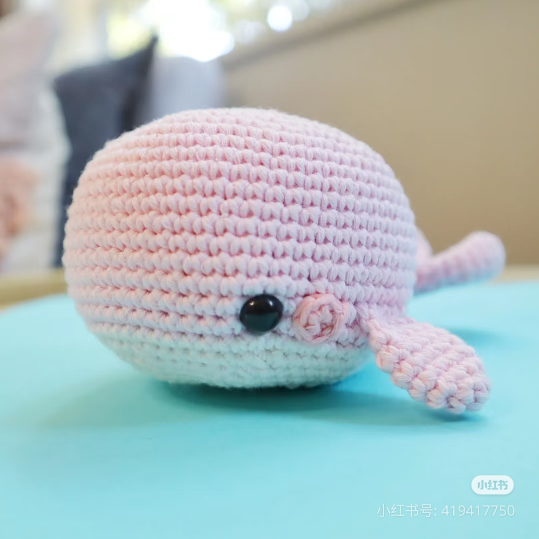 Crochet Pattern for Adorable Pink Whale Plush Toy