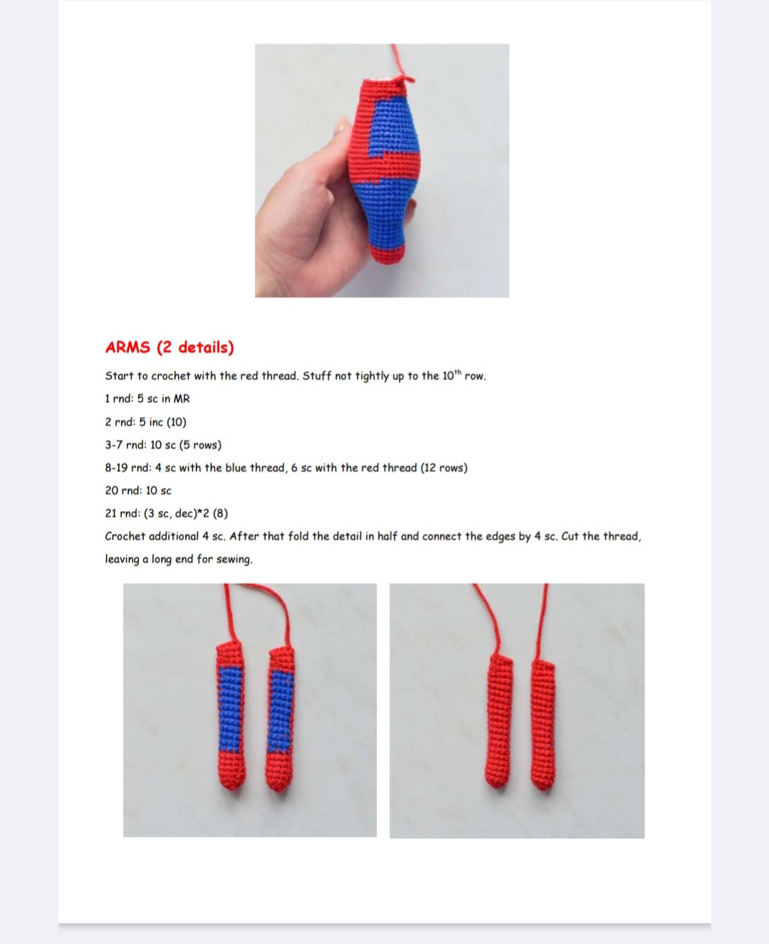 Crochet Pattern for Adorable Spider-Man Amigurumi Dolls