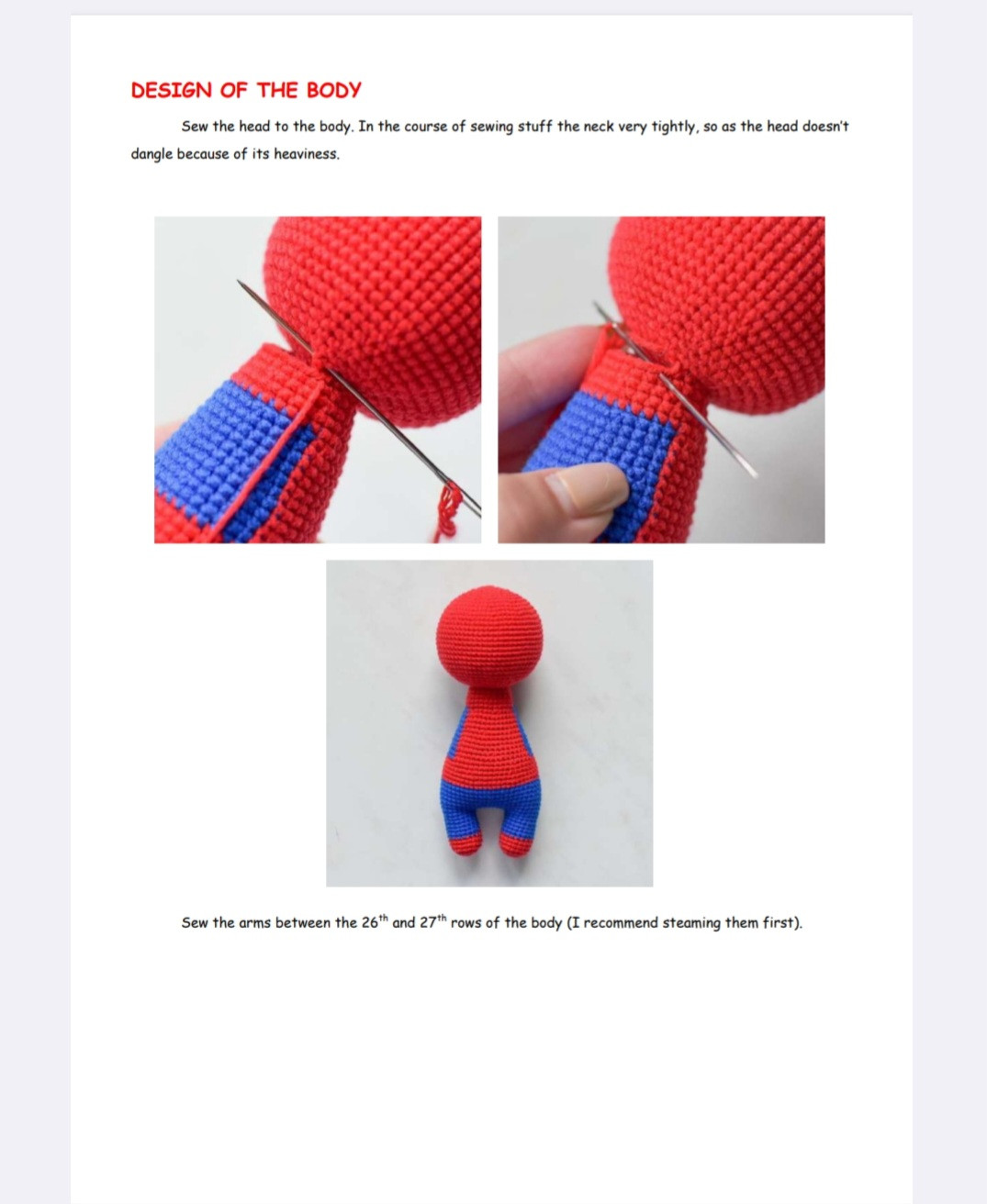 Crochet Pattern for Adorable Spider-Man Amigurumi Dolls