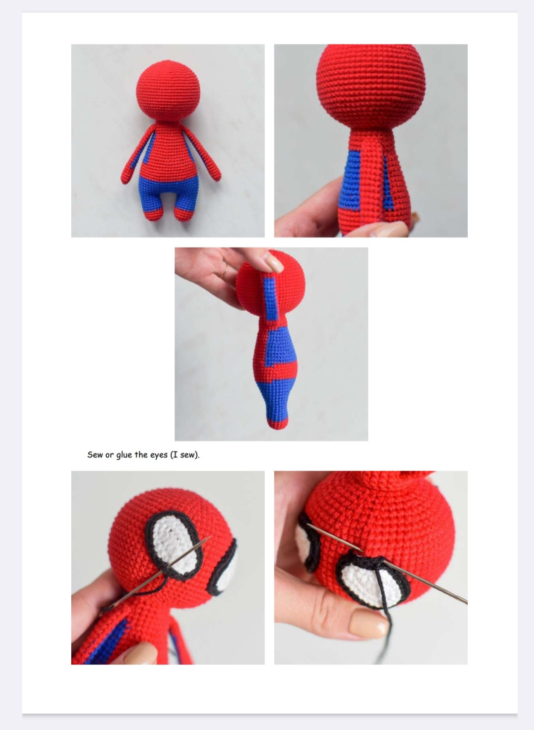 Crochet Pattern for Adorable Spider-Man Amigurumi Dolls