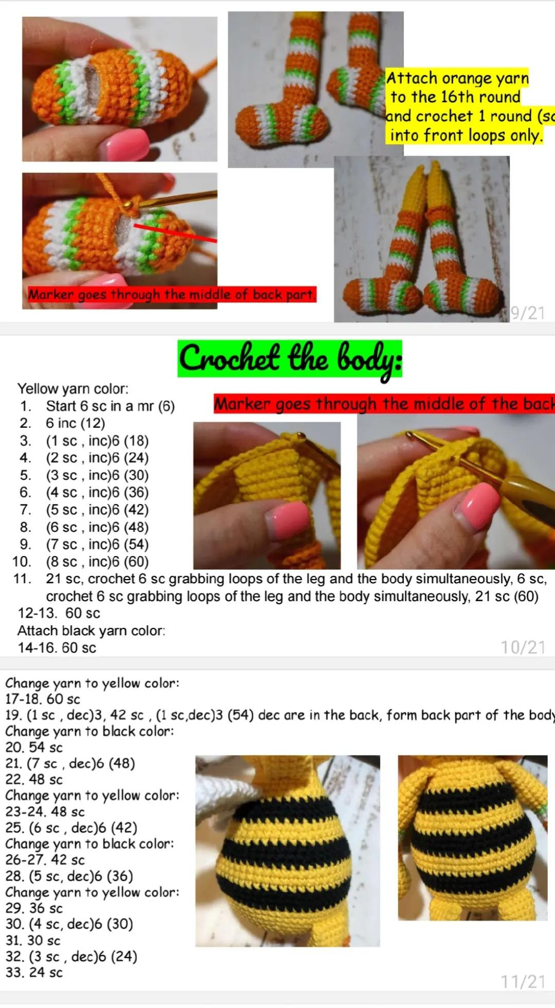 Crochet Pattern for an Adorable Baby Bee Toy
