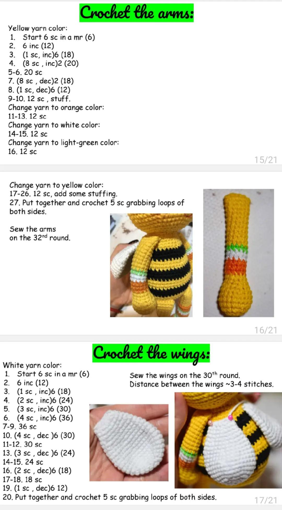 Crochet Pattern for an Adorable Baby Bee Toy