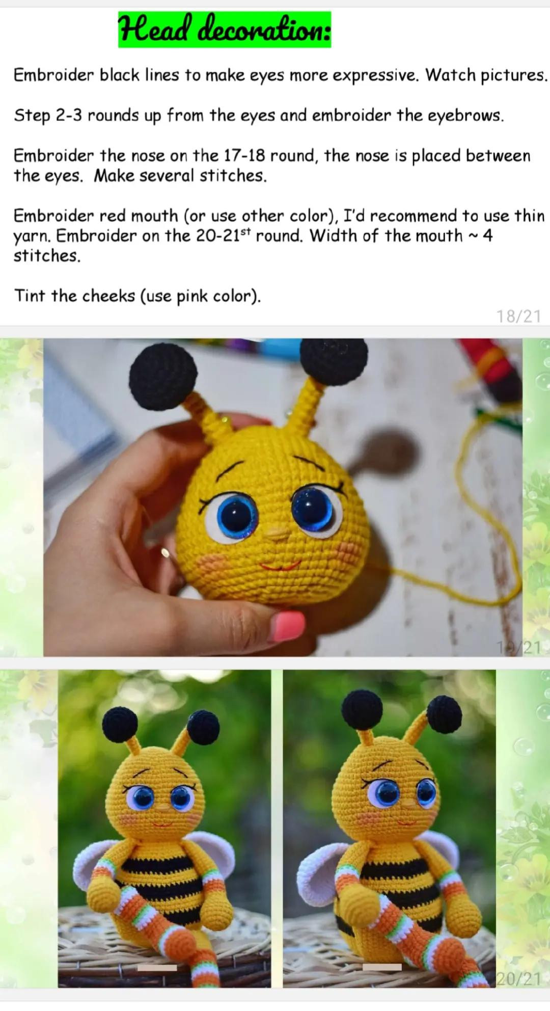 Crochet Pattern for an Adorable Baby Bee Toy