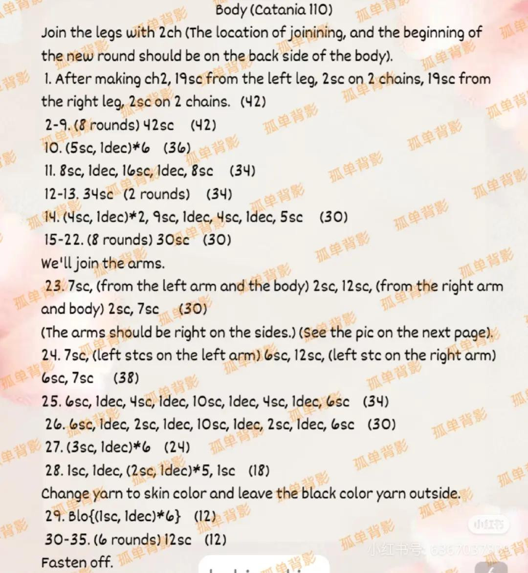 Crochet Pattern for Anime Character Doll with Orange Outfit