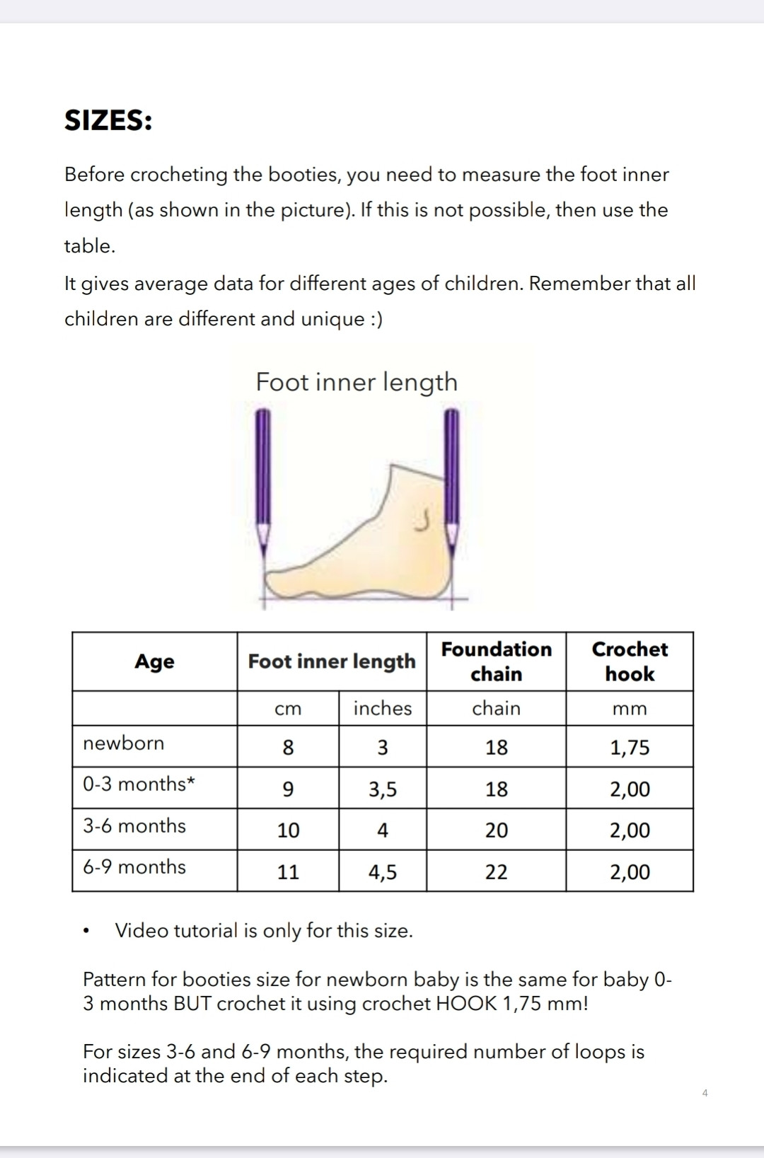 Crochet Pattern for Baby High Top Sneakers in Multiple Sizes