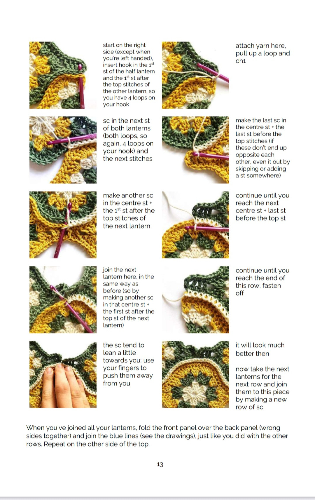 Crochet Pattern for Colorful Ada Top in Sizes XS-5X