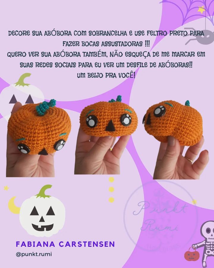 Crochet Pattern for Cute Pumpkin Amigurumi with Free Recipe