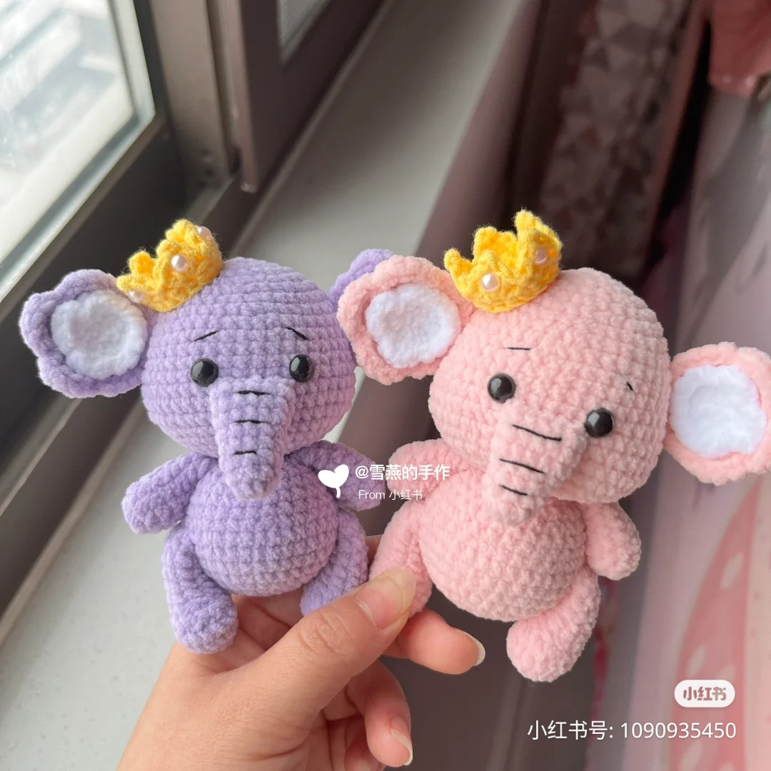 Crochet Pattern for Dumbo and Friends Amigurumi Elephants
