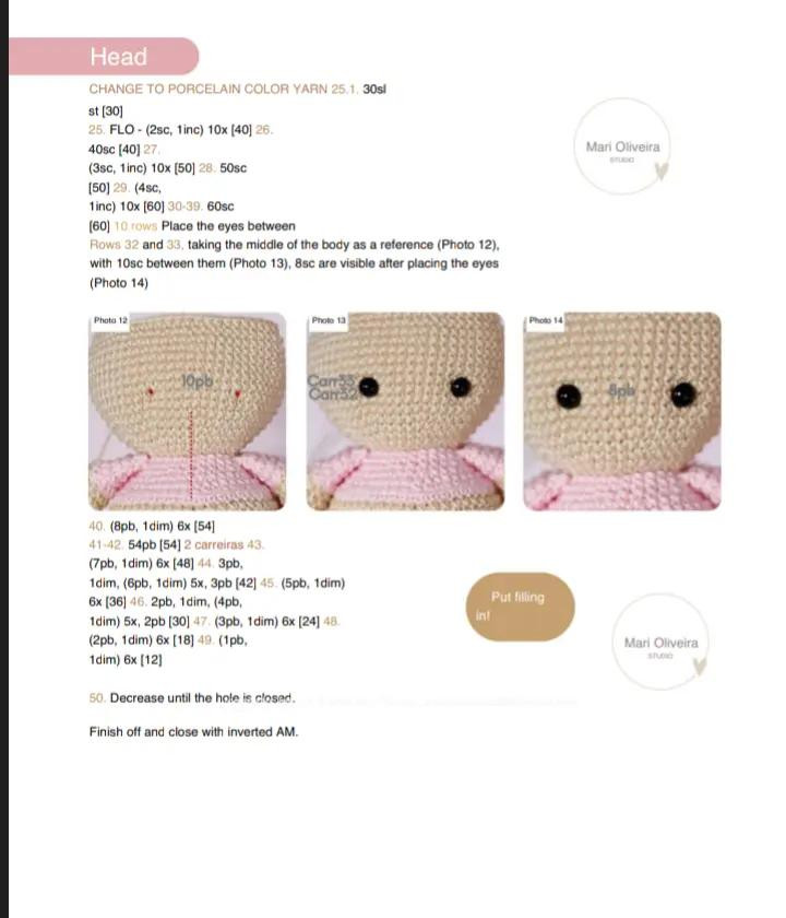 Crochet Pattern for Princess Bear Amigurumi with Pink Dress