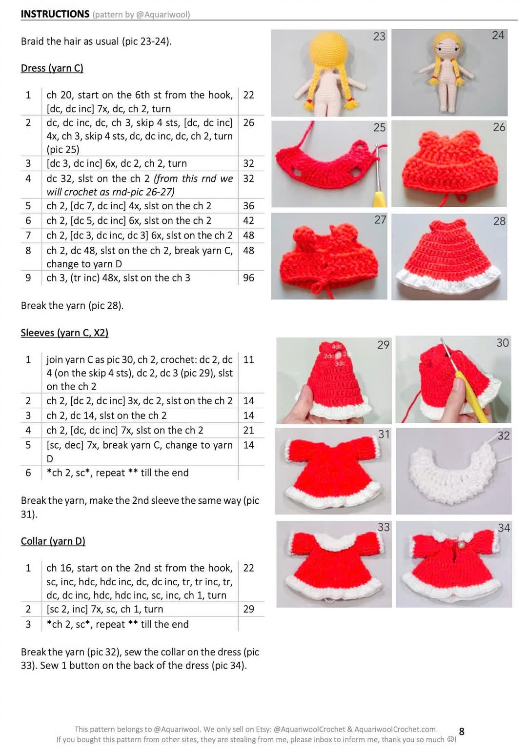 Crochet Pattern: Little Red Riding Hood and the Big Bad Wolf