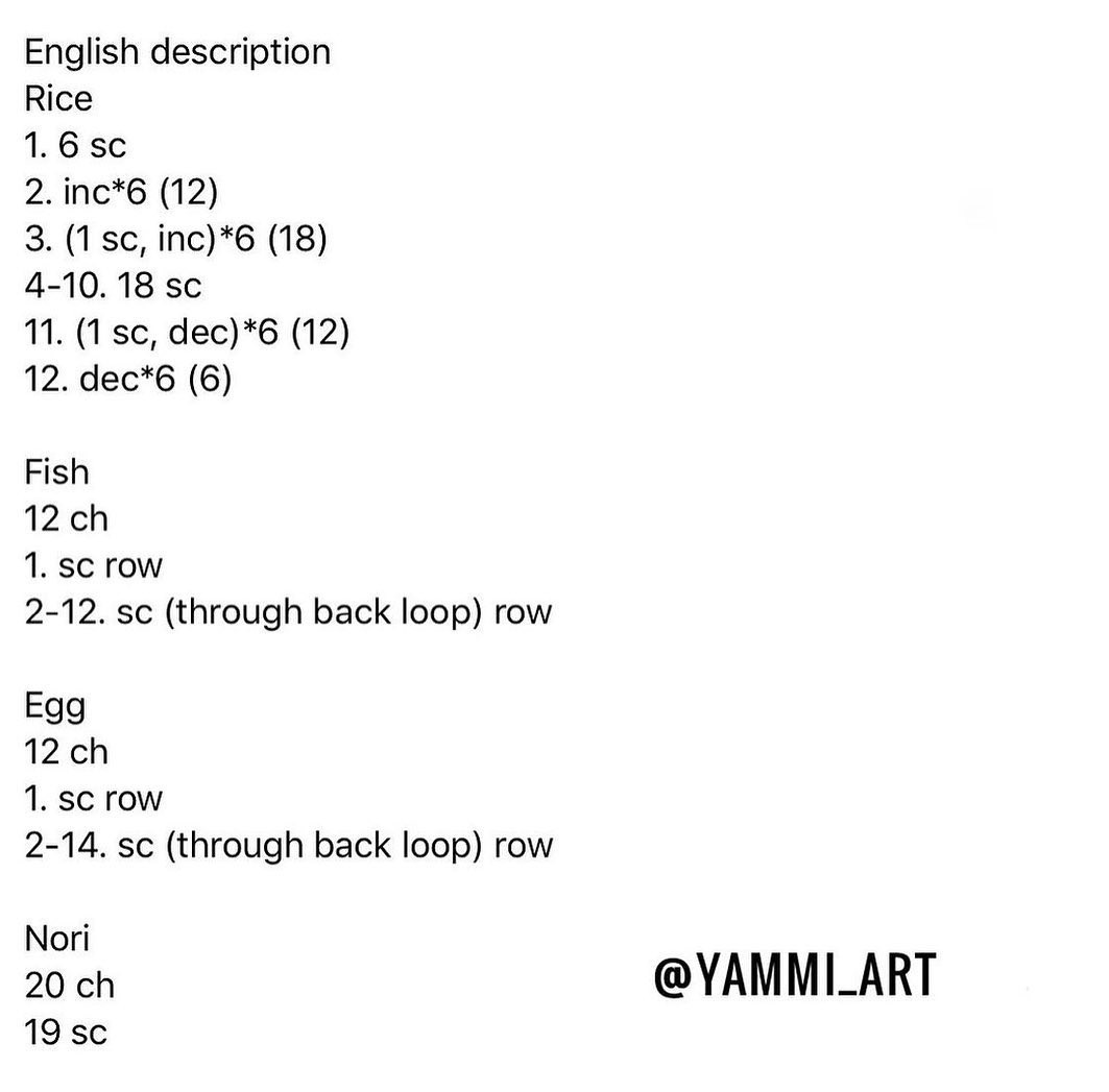 Crochet Sushi Pattern: Create Your Own Yarn Sushi Set
