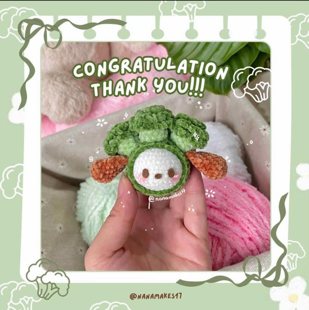 Crochet Your Own Broccoli Pochacco with This Free Pattern