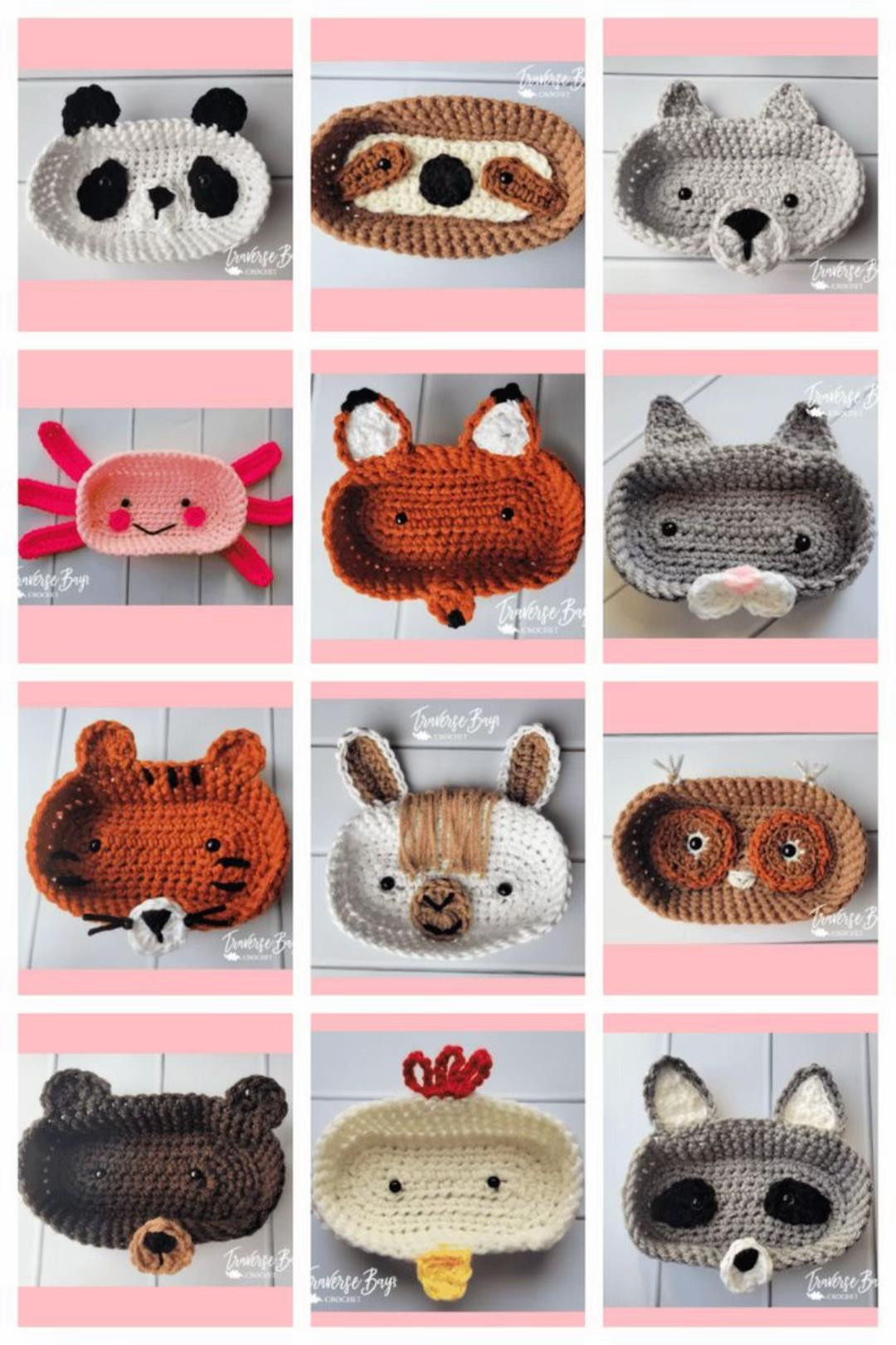 Cute Animal Crochet Patterns for Glasses Holders