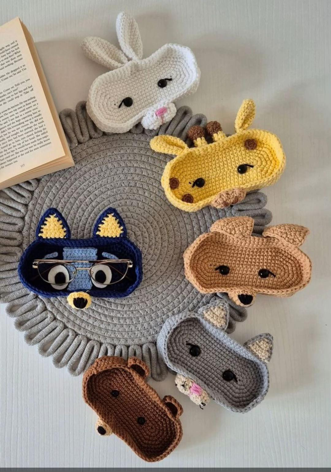 Cute Animal Crochet Patterns for Glasses Holders