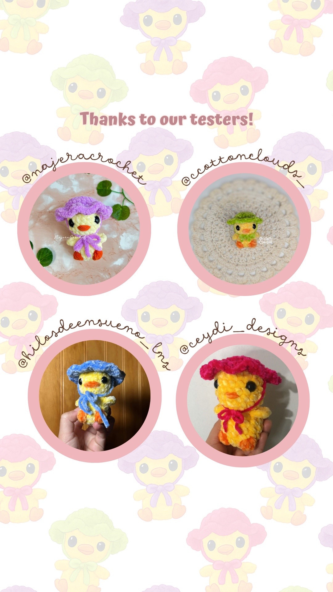 Cute Crochet Chick Pattern with Adorable Purple Hat