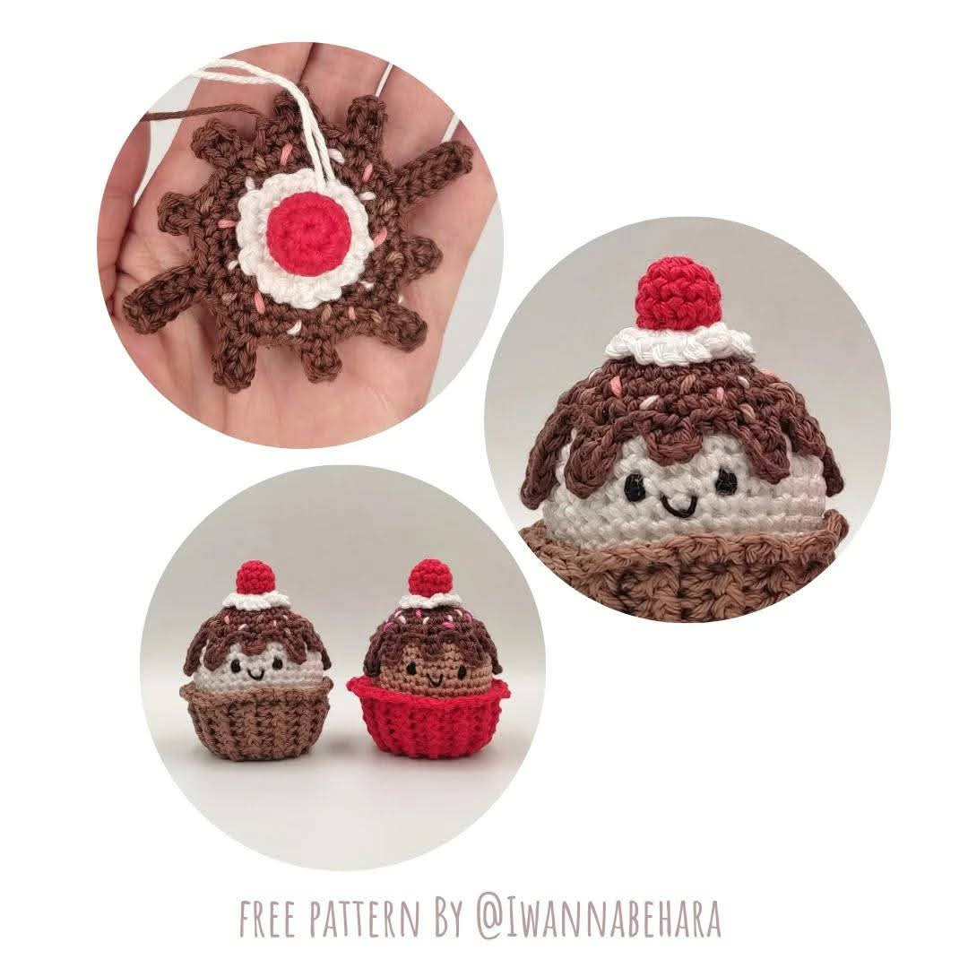 Cute Crochet Cupcake Pattern with Gift Accents