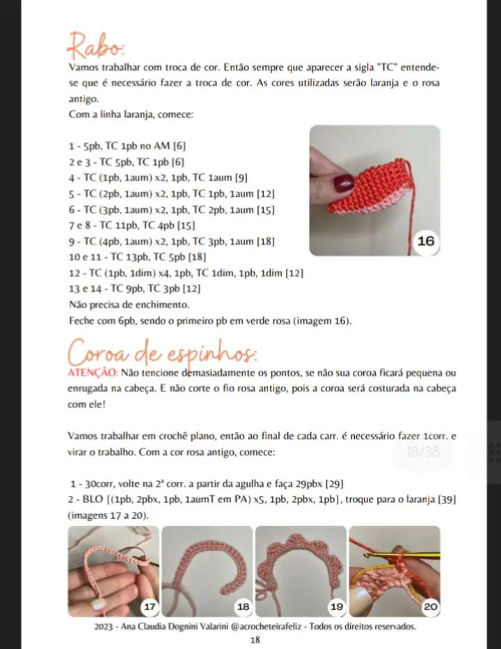 E-book de Amigurumis: Dinossauros Felizes em Crochê, Parte 1
