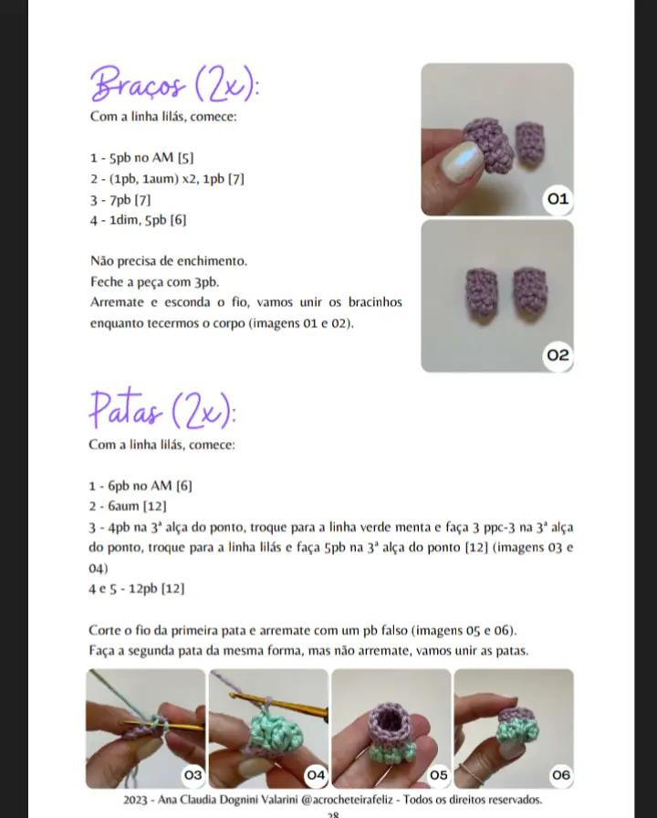E-book de Amigurumis: Dinossauros Felizes em Crochê, Parte 1