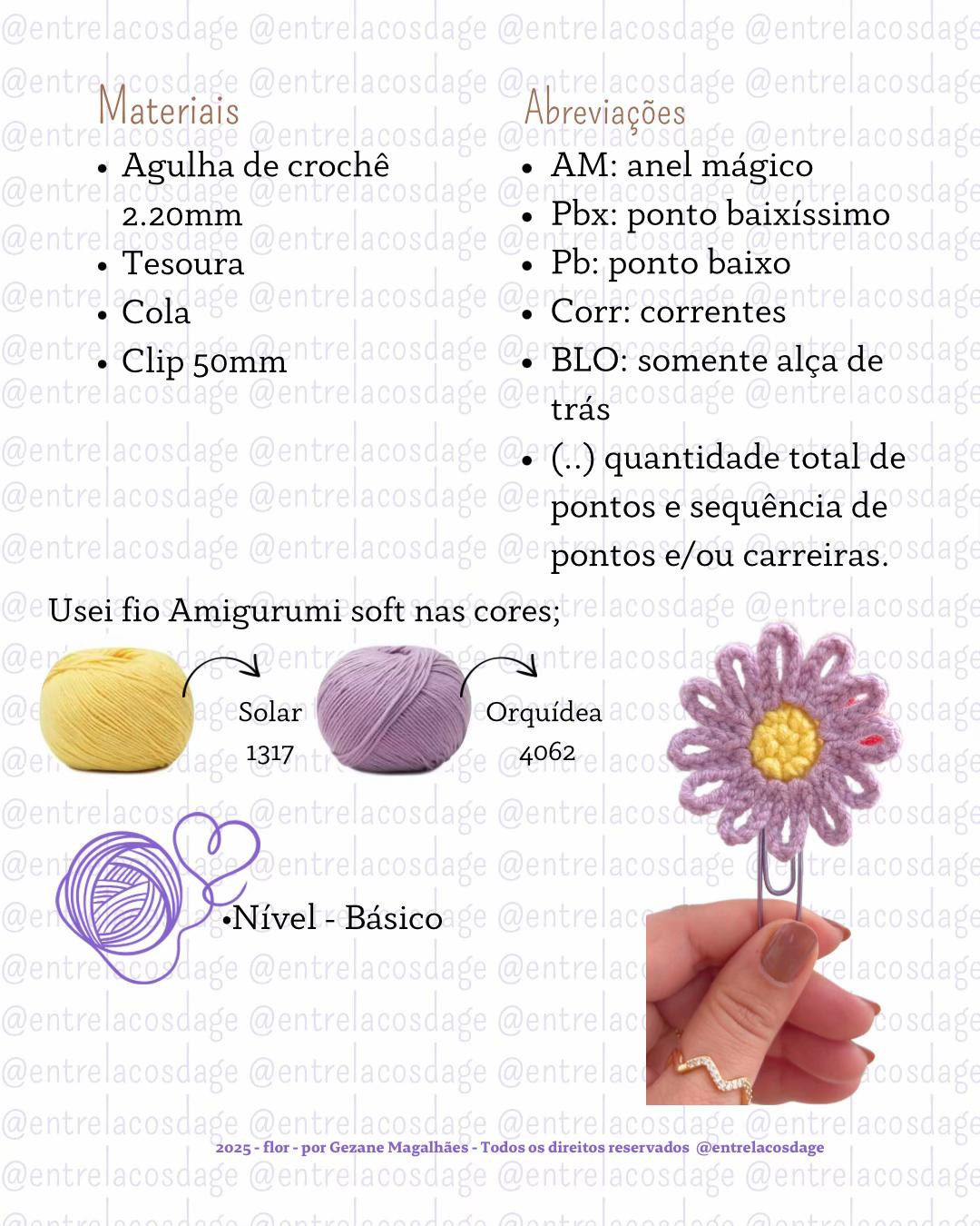 Flor de Crochê: Guia Completo para Marcador de Páginas